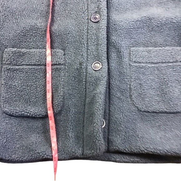 Sandro Fuzzy Sherpa Soft Button Front Hooded Teddy Jacket Size M in Blue - Picture 9 of 12